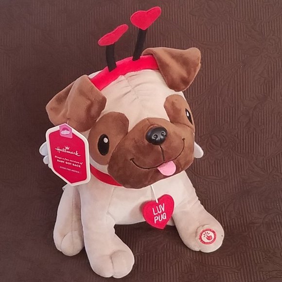 valentine pug stuffed animal